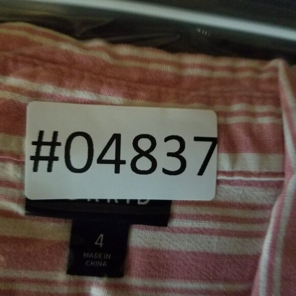 Torrid Shirt Womens 4X Pink Striped Long Sleeve Button Up Collared Pocket - Picture 11 of 11